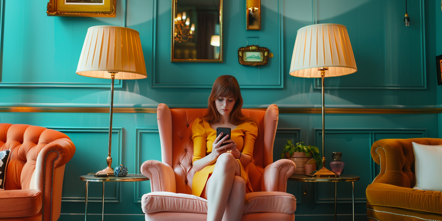 wearecreative A young woman sitting comfortably on the luxury d d3dc3ba9 9395 49b6 ae83 284413155643